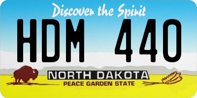 ND license plate HDM440