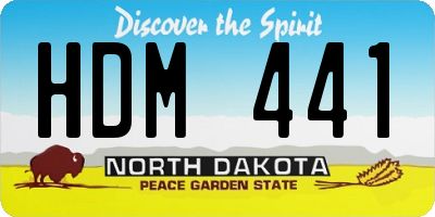 ND license plate HDM441
