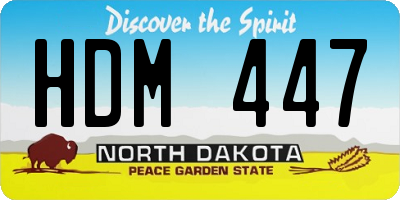 ND license plate HDM447