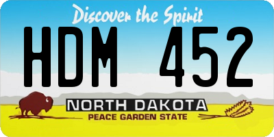 ND license plate HDM452