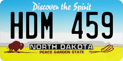 ND license plate HDM459