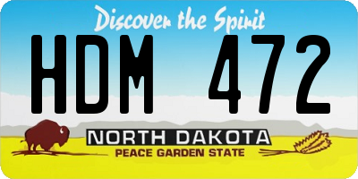 ND license plate HDM472