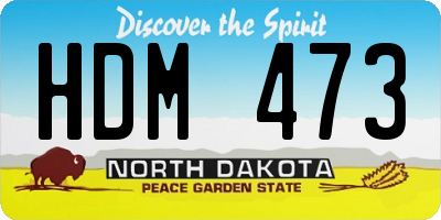 ND license plate HDM473