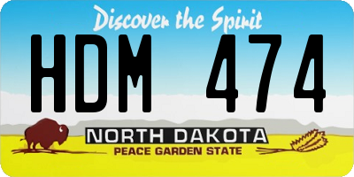 ND license plate HDM474
