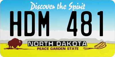 ND license plate HDM481