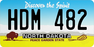 ND license plate HDM482