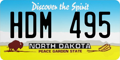 ND license plate HDM495
