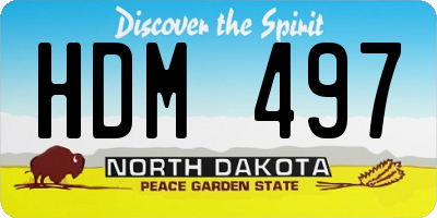 ND license plate HDM497