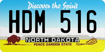 ND license plate HDM516