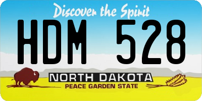 ND license plate HDM528