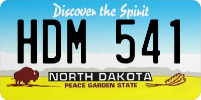 ND license plate HDM541