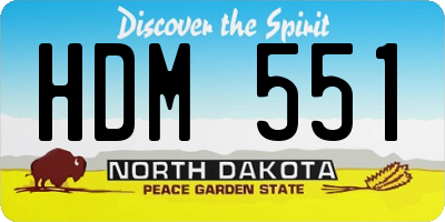 ND license plate HDM551
