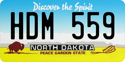 ND license plate HDM559