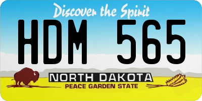 ND license plate HDM565