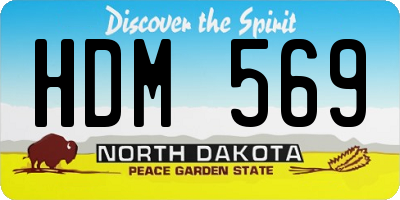 ND license plate HDM569