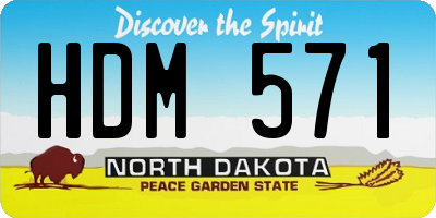 ND license plate HDM571