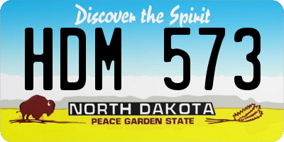 ND license plate HDM573
