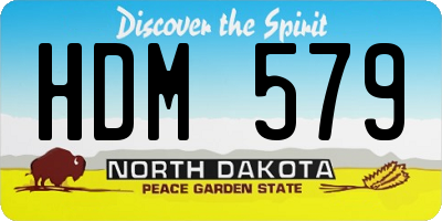 ND license plate HDM579