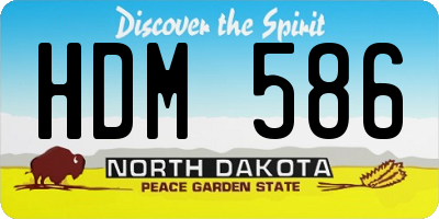 ND license plate HDM586