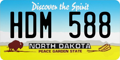ND license plate HDM588