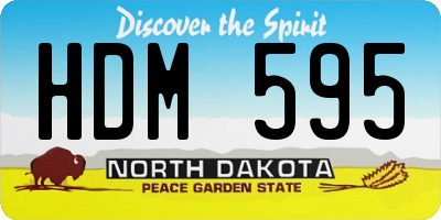 ND license plate HDM595