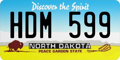 ND license plate HDM599
