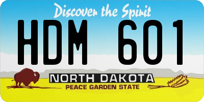 ND license plate HDM601