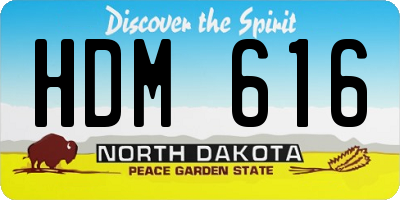 ND license plate HDM616
