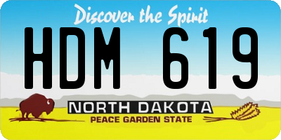 ND license plate HDM619