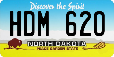 ND license plate HDM620