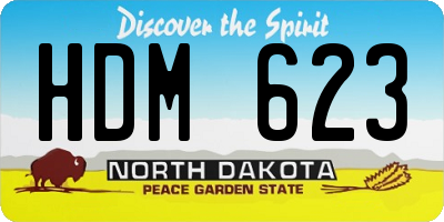 ND license plate HDM623