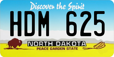 ND license plate HDM625