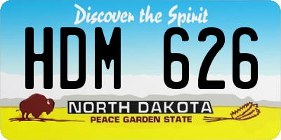 ND license plate HDM626