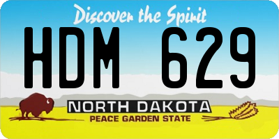 ND license plate HDM629
