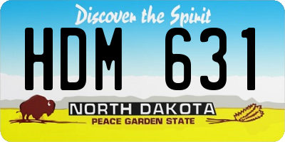 ND license plate HDM631