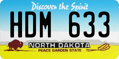 ND license plate HDM633