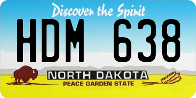 ND license plate HDM638