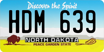 ND license plate HDM639