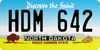 ND license plate HDM642