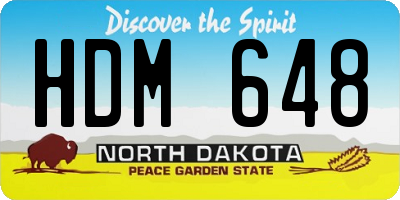 ND license plate HDM648