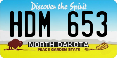ND license plate HDM653
