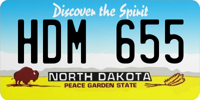 ND license plate HDM655