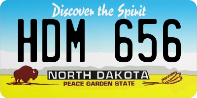 ND license plate HDM656