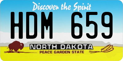 ND license plate HDM659