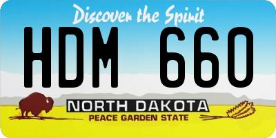 ND license plate HDM660