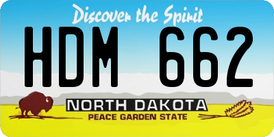 ND license plate HDM662