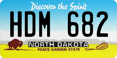 ND license plate HDM682