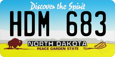 ND license plate HDM683