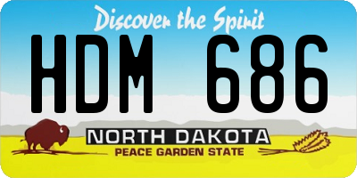 ND license plate HDM686