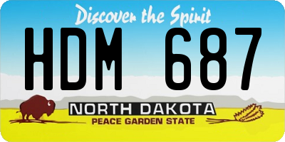 ND license plate HDM687